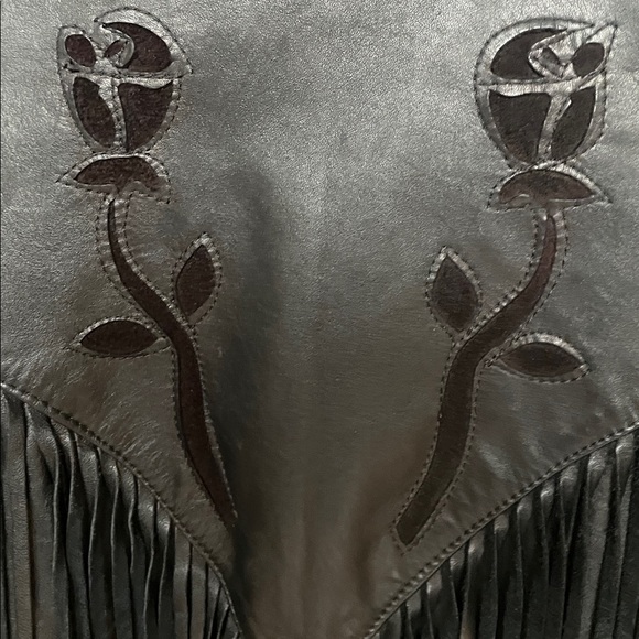 Protect Leather Fringe Motorcycle jacket - Picture 7 of 13